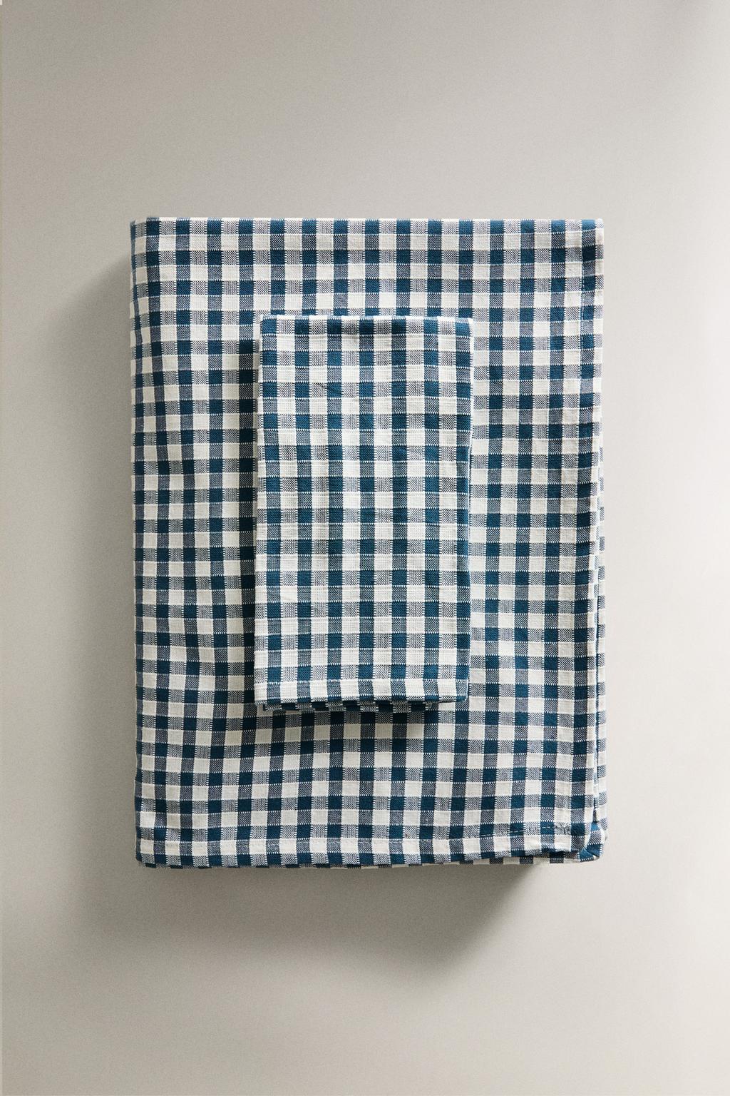 Хлопковый скатерть в клетку gingham