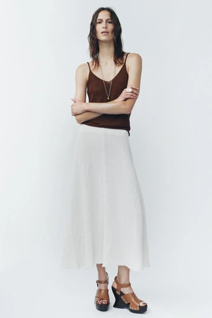 Трикотажный топ на бретелях- Заказать в России