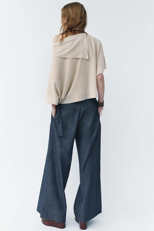 Однотонный трикотажный топ-накидка- Заказать в России