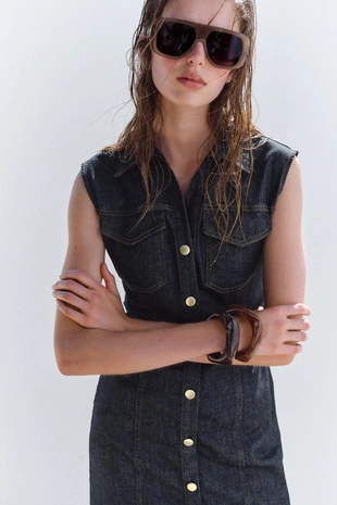 Blue | 7484/088/400 - Zara Мини-платье джинсовое Z1975