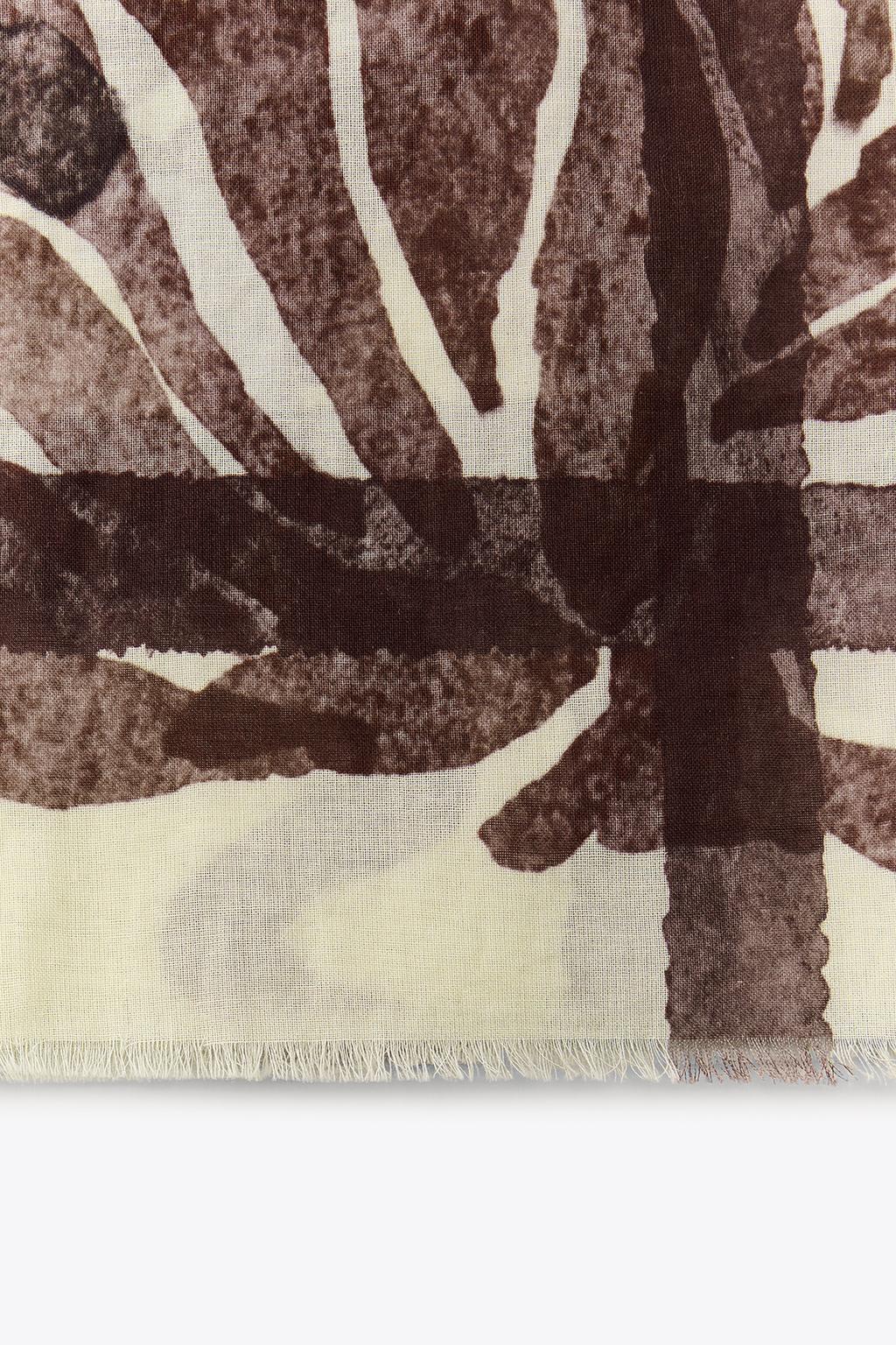 ШАРФ ИЗ ХЛОПКА С ПРИНТОМ «ПИОНЫ»