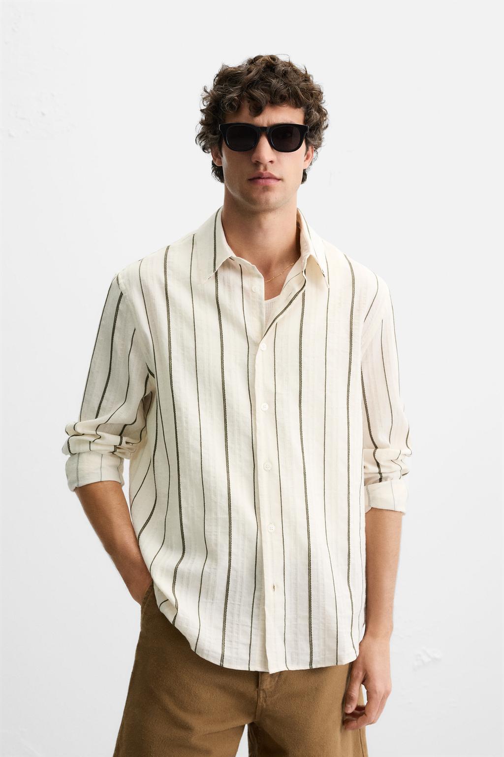 РУБАШКА JACQUARD В ПОЛОСКУ