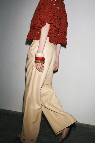 Брюки BALLOON из 100% кожи — ZW COLLECTION- Заказать в России