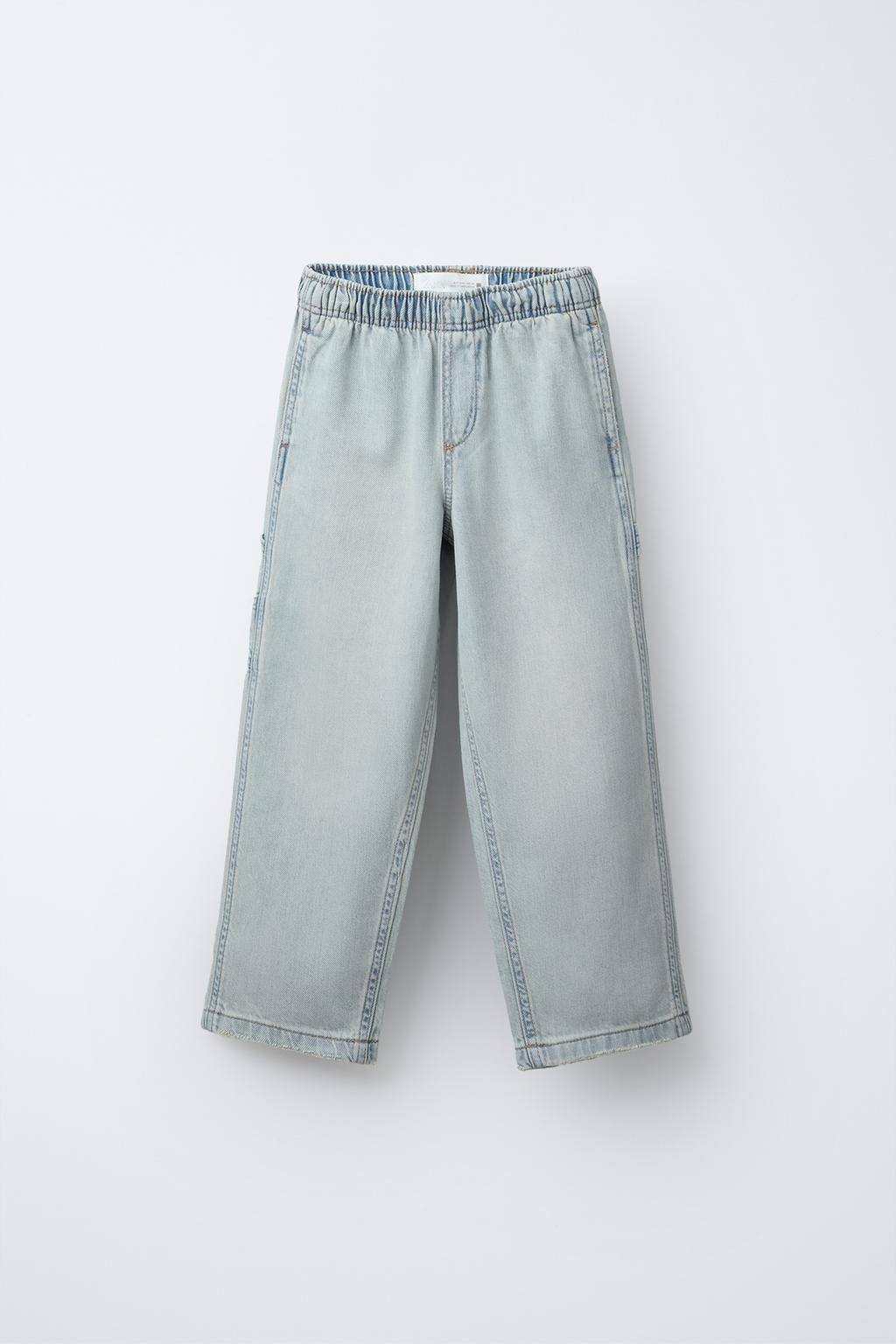 ДЖИНСЫ КАРГО С ЭФФЕКТОМ ПОТЕРТОСТИ