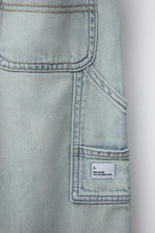 Джинсы карго с эффектом потертости- Заказать в России