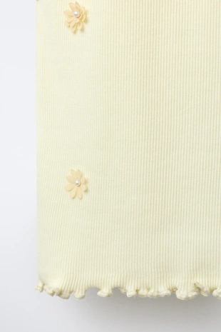 Футболка в рубчик с бабочками и цветами- Заказать в России