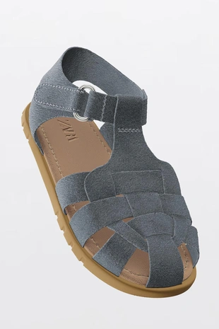 Купить Zara BAREFOOT сандалии в кожаную клетку