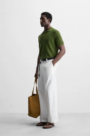 Поло из трикотажа с узором- Заказать в России