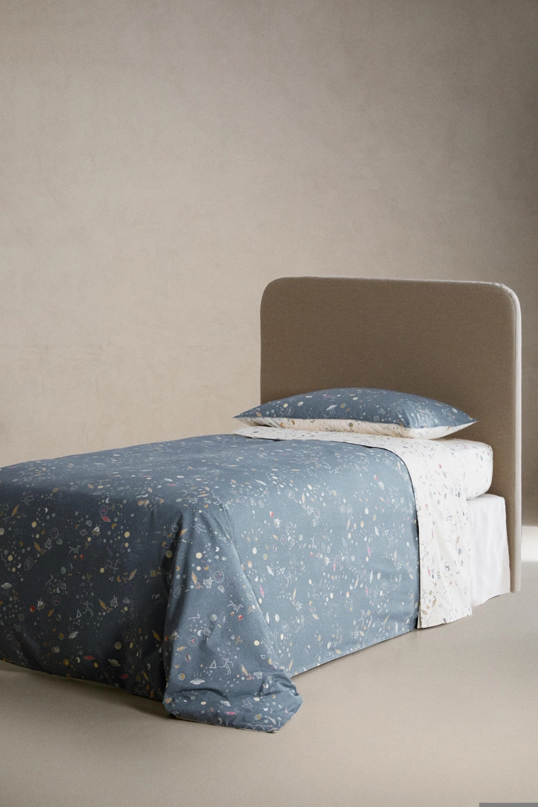 Детская простыня на резинке с космическим рисунком