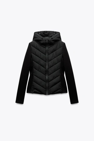 Стеганая куртка с контрастными деталями