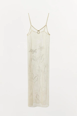 Полупрозрачное трикотажное платье с кружевом- Заказать в России