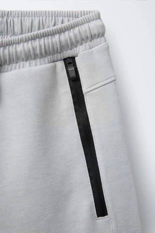 Спортивные шорты-бермуды с контрастными молниями- Заказать в России