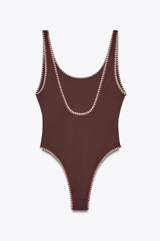 Купальник contrast plain