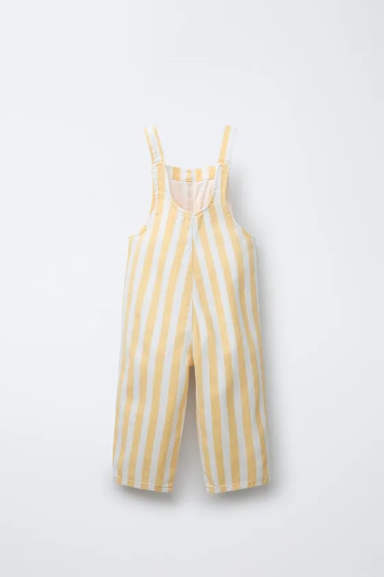 КОМБИНЕЗОН ИЗ ТВИЛА В ПОЛОСКУ С ПРИНТОМ CASA LAWA © X ZARA KIDS