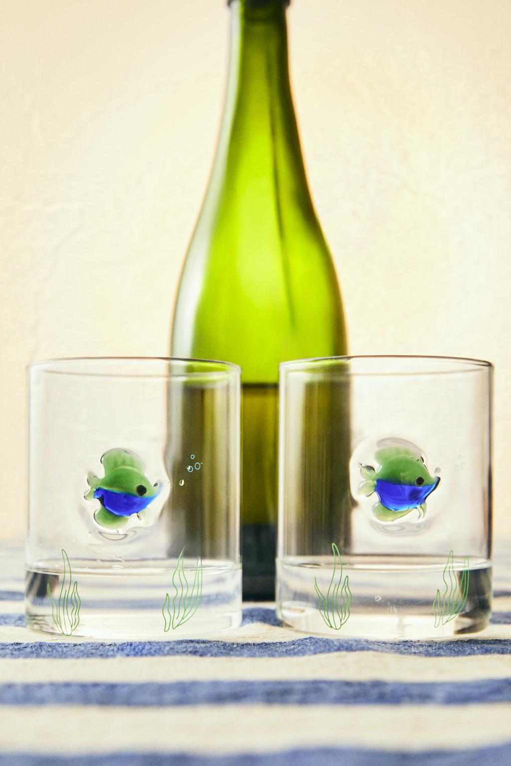 Стакан для напитков borosilicate fish