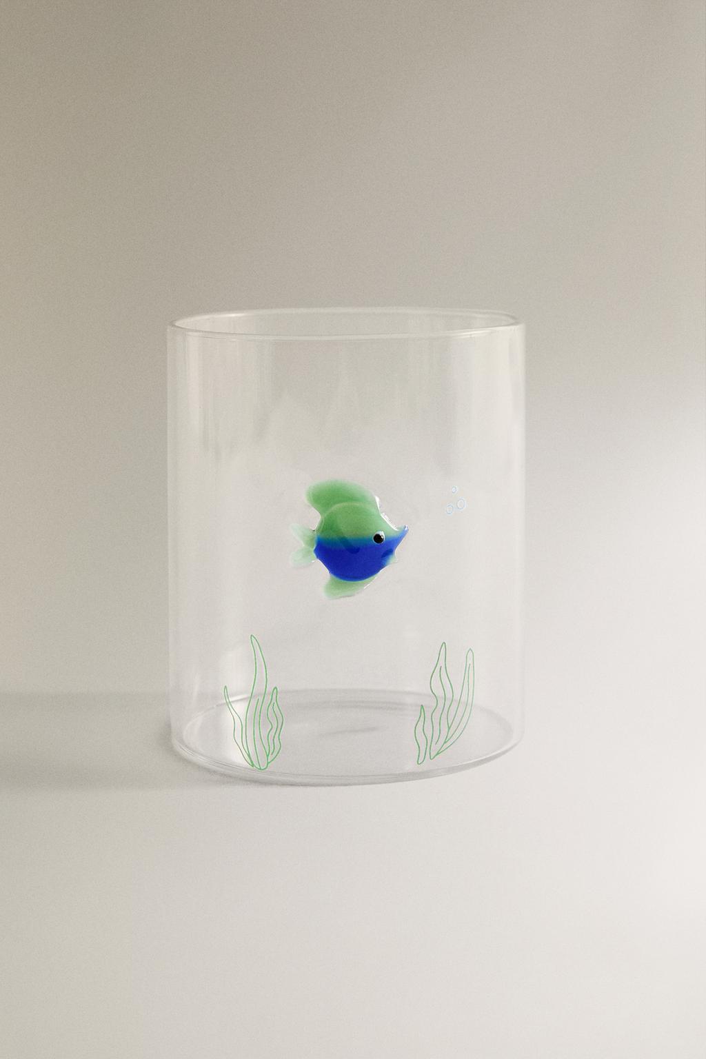 Стакан для напитков borosilicate fish
