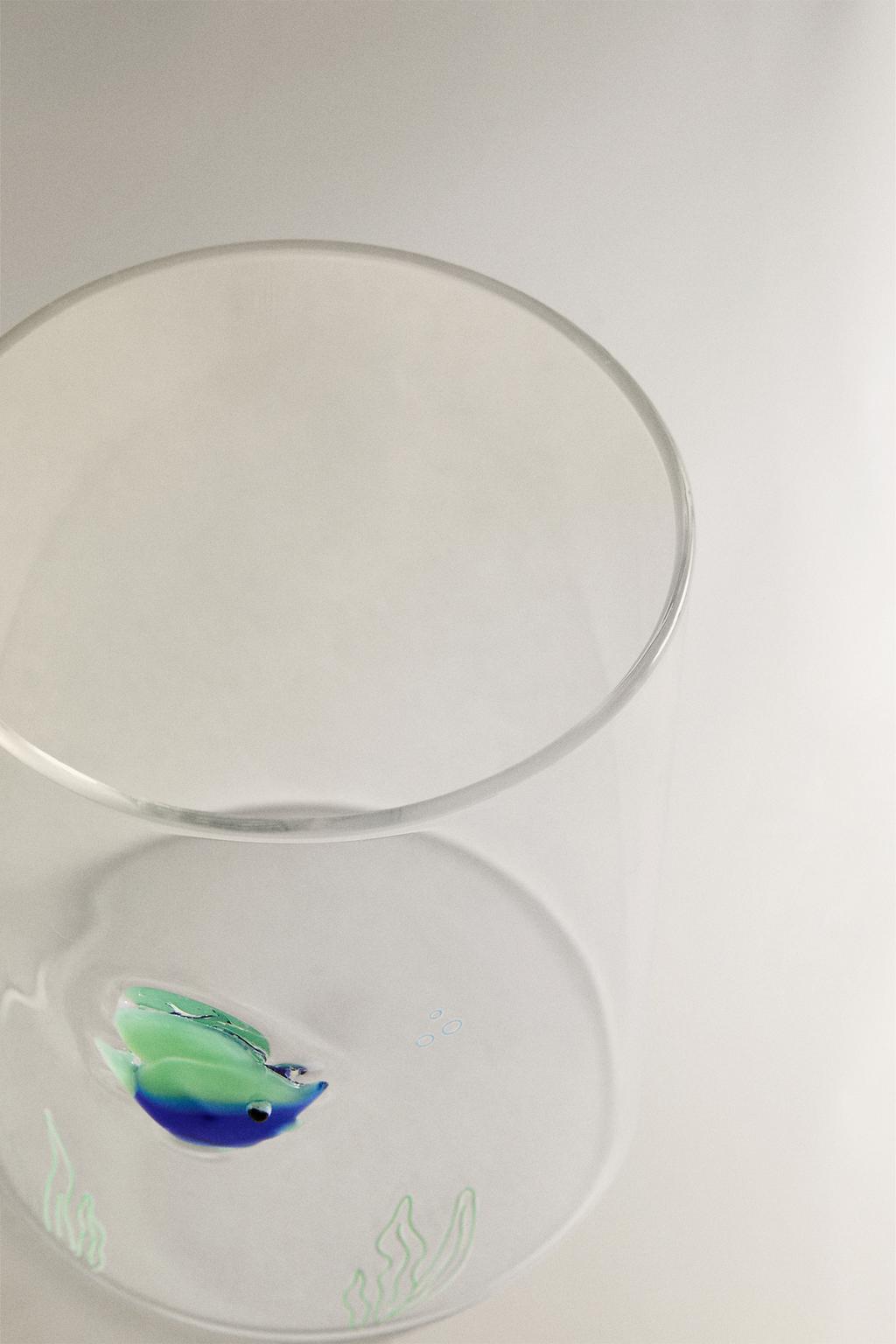 Стакан для напитков borosilicate fish