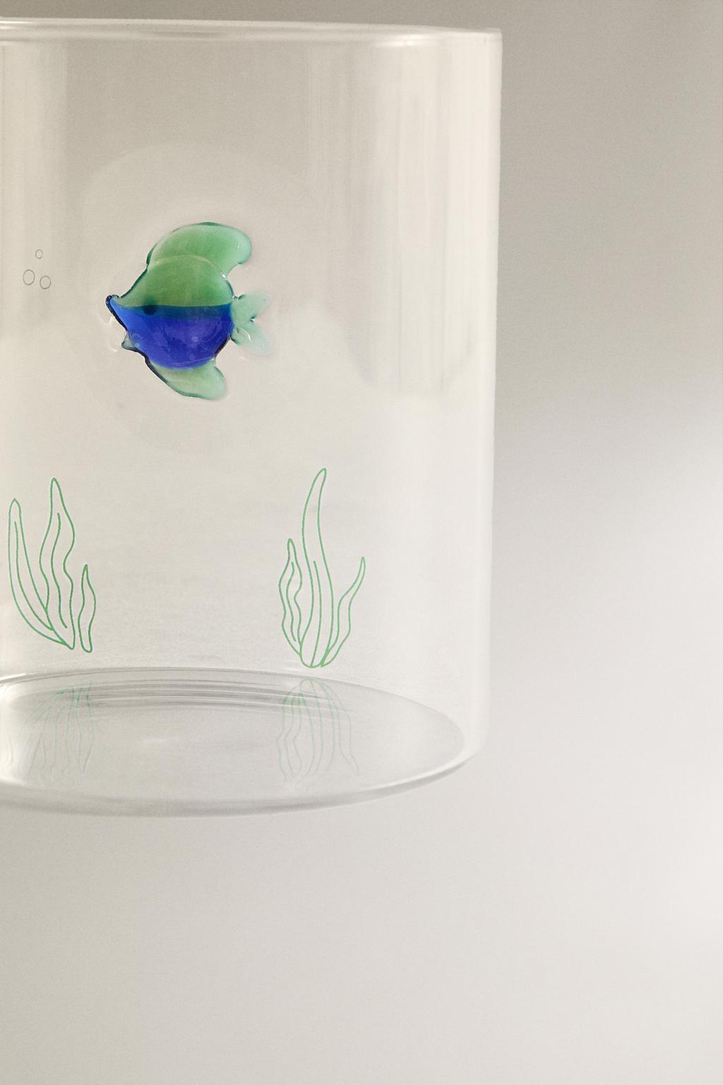 Стакан для напитков borosilicate fish