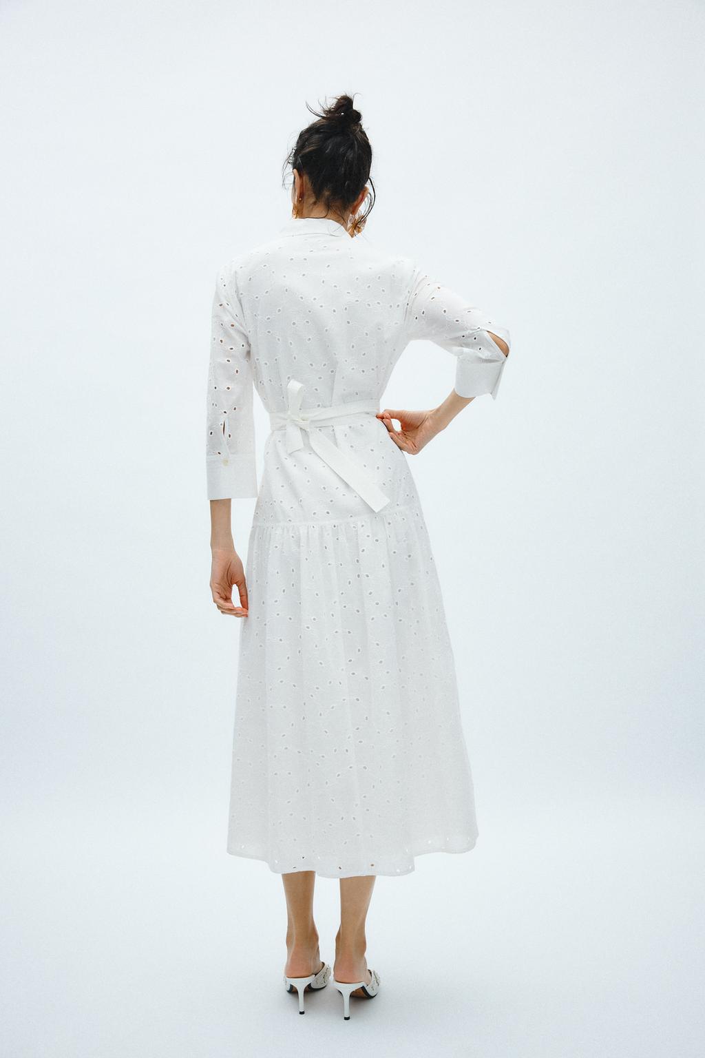 ПЛАТЬЕ С АЖУРНОЙ ВЫШИВКОЙ — ZW COLLECTION