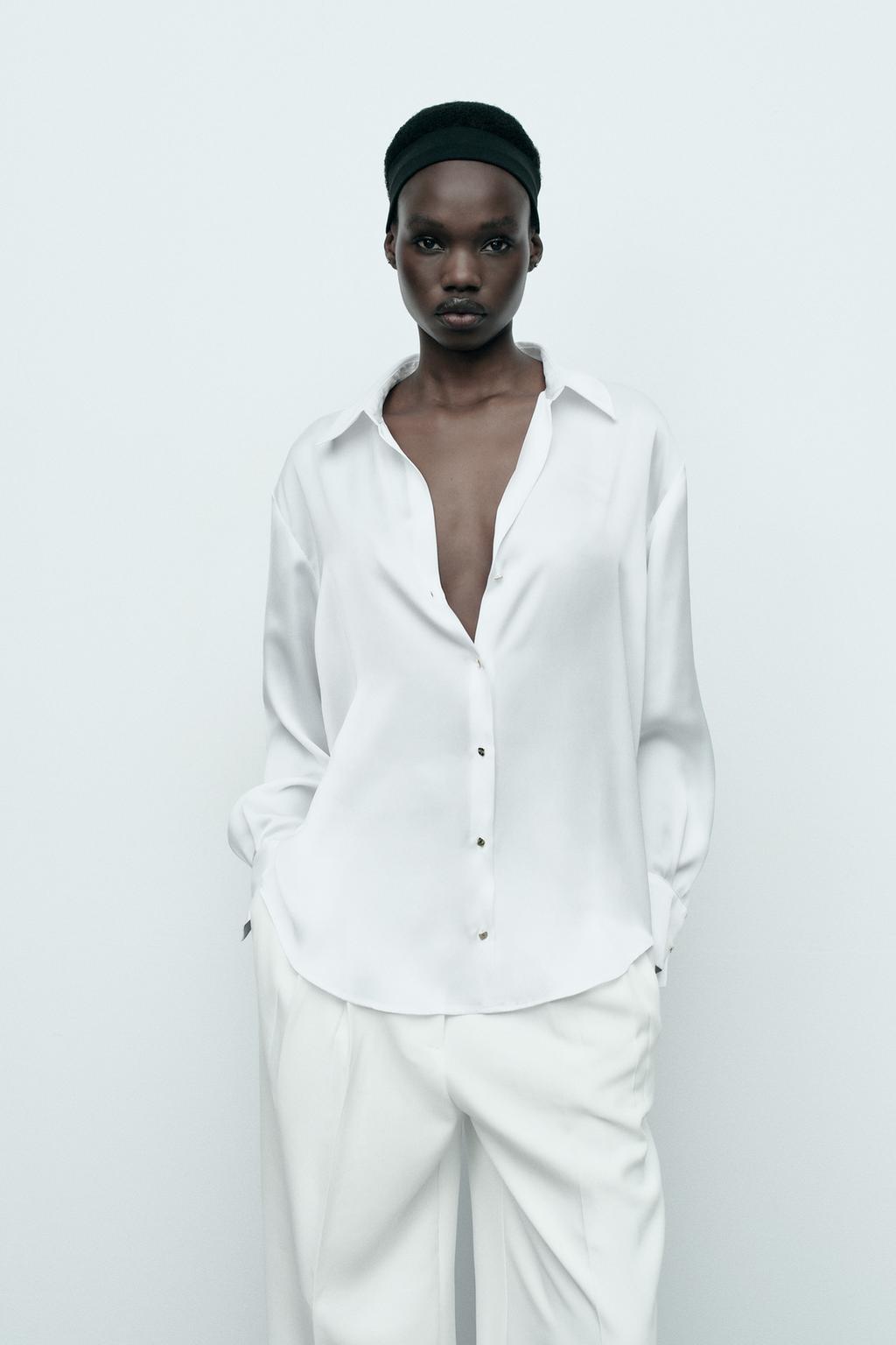 Белая блузка zara