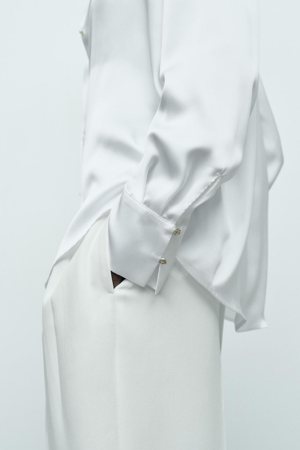 Белая блузка zara