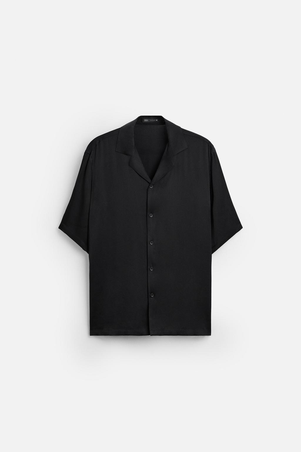 Рубашка relaxed fit из атласа