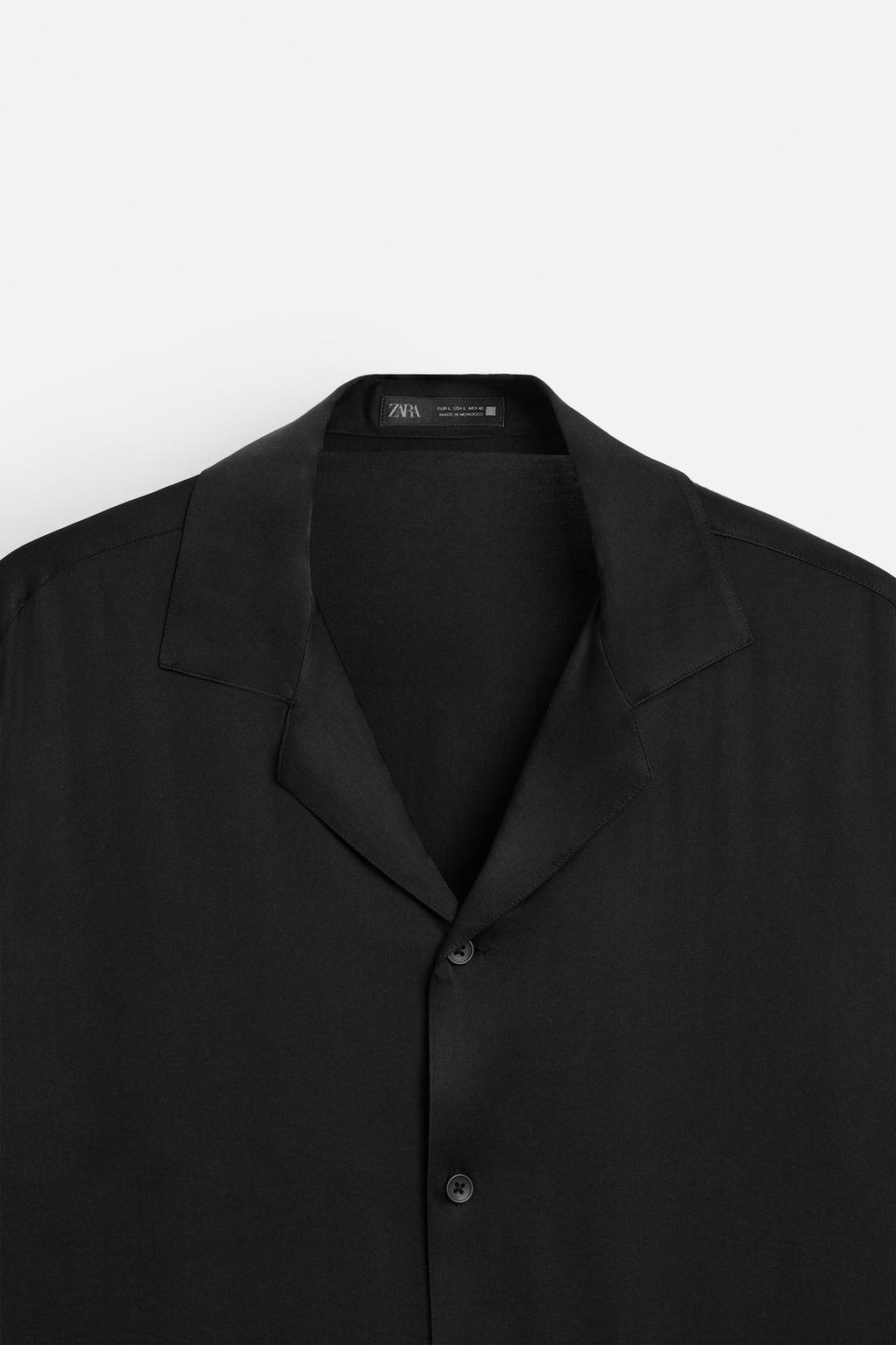 Рубашка relaxed fit из атласа