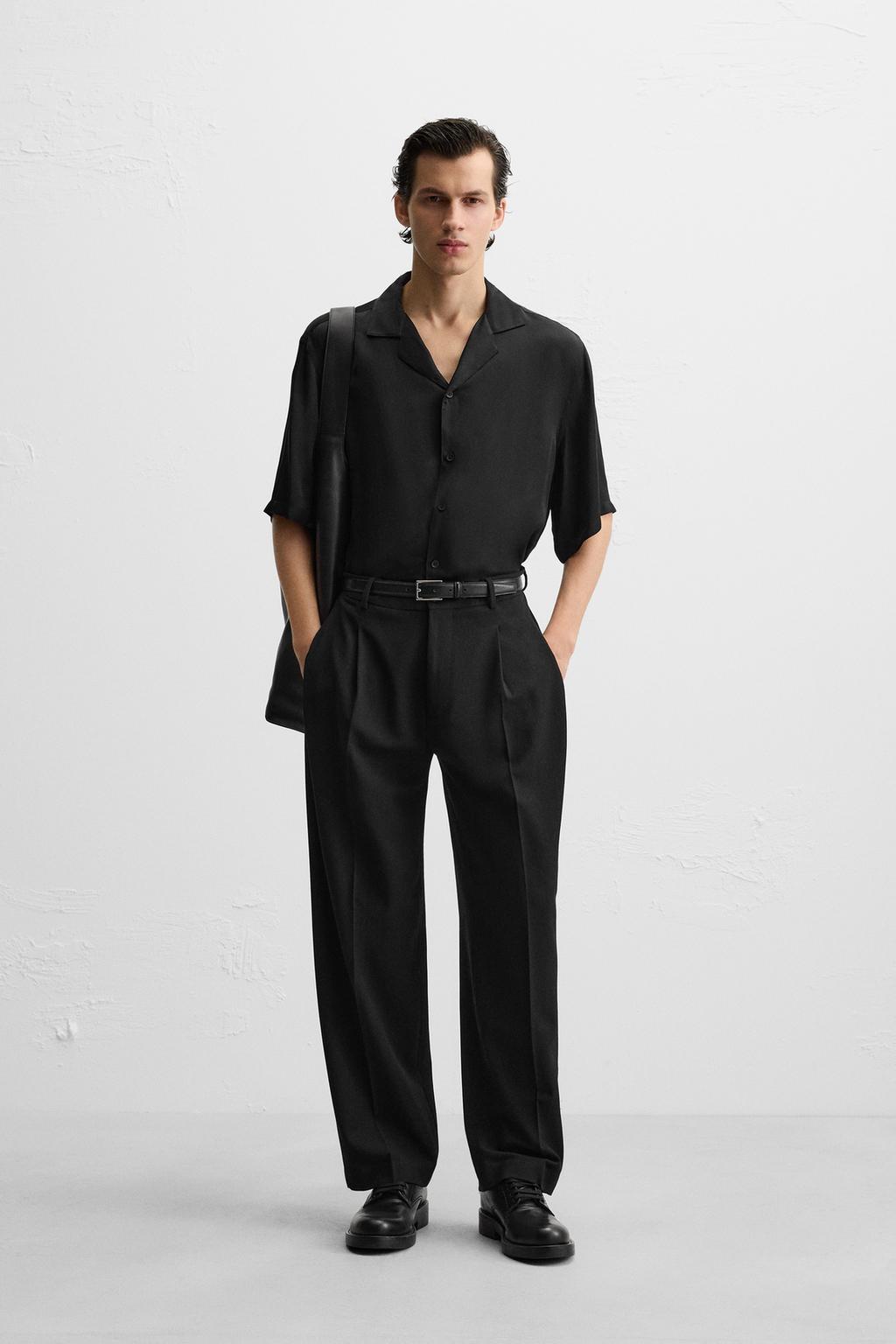 Рубашка relaxed fit из атласа