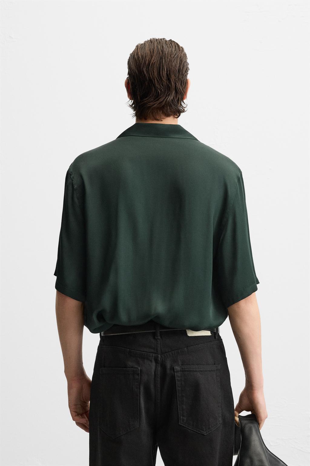 Рубашка relaxed fit из атласа