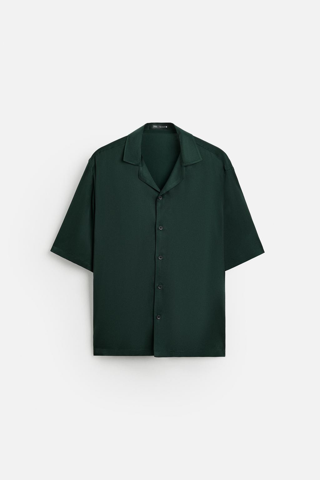 Рубашка relaxed fit из атласа
