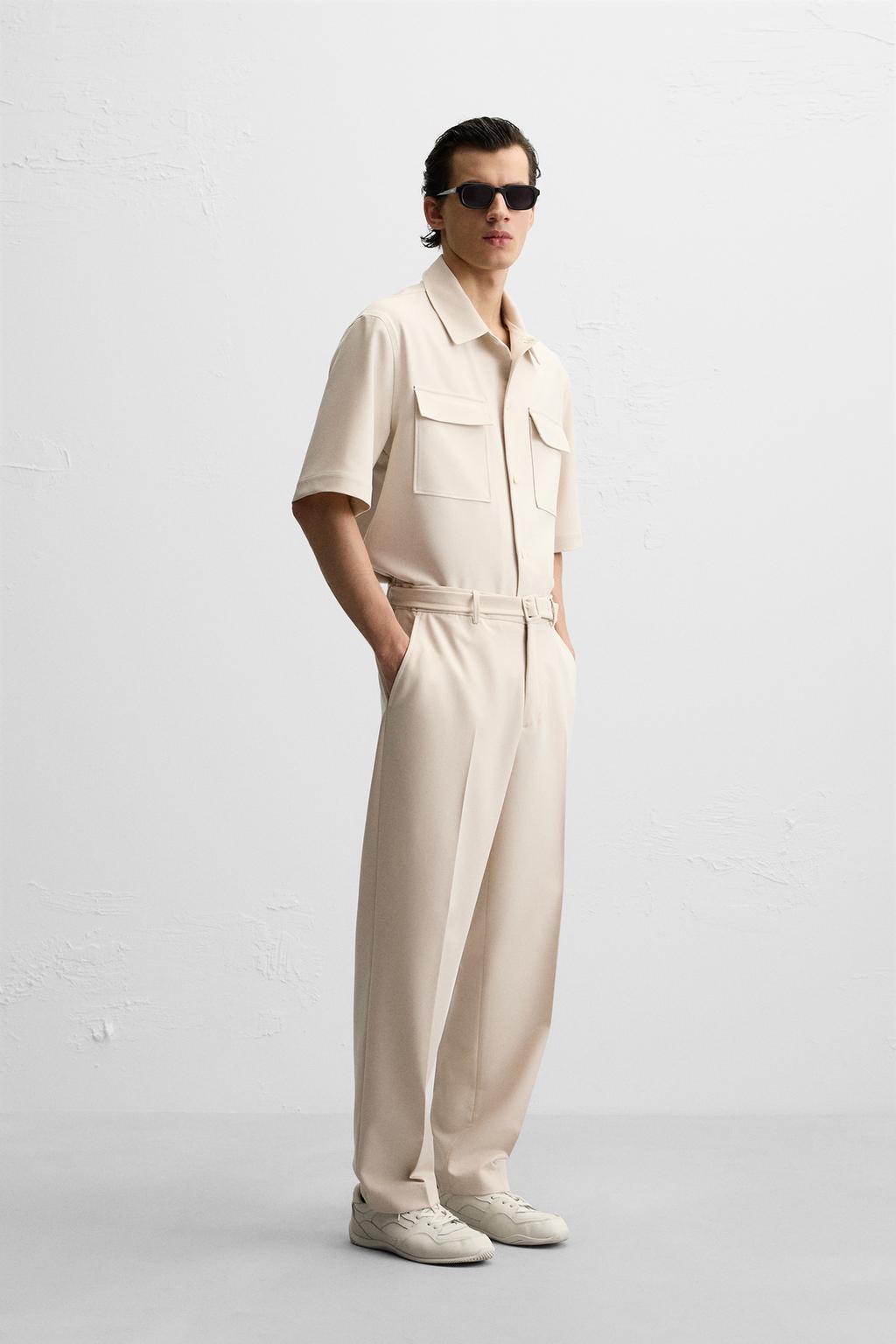 Брюки regular fit с поясом