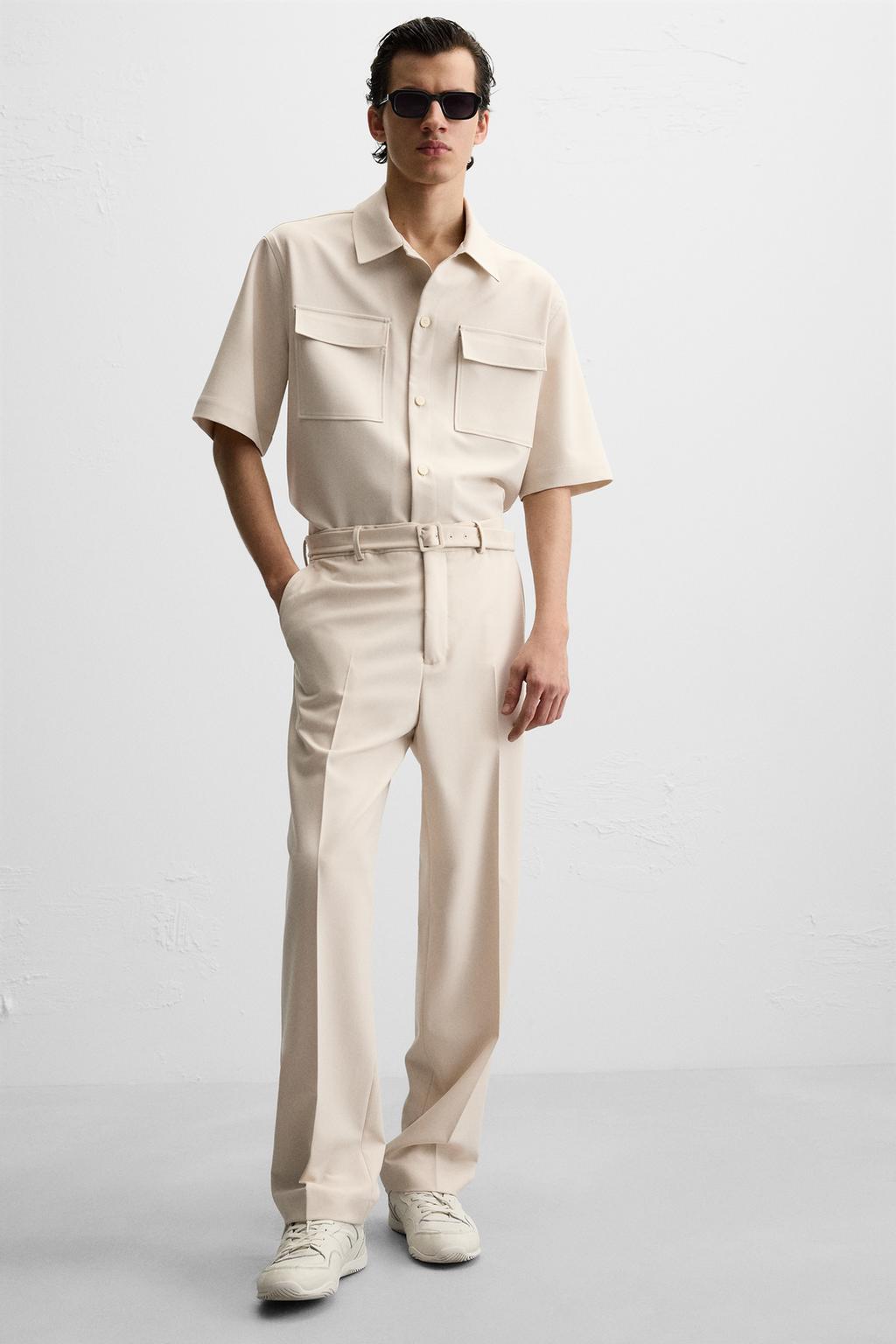 Брюки regular fit с поясом