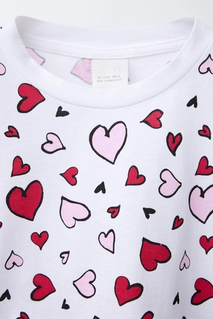 Футболка с принтом «сердце»- Заказать в России
