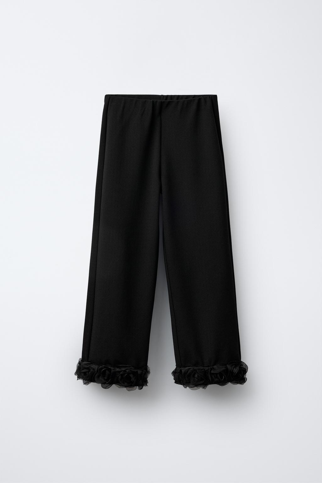 БРЮКИ-КЮЛОТЫ ИЗ ПОЛУПРОЗРАЧНОЙ ТКАНИ С ЦВЕТОЧНЫМ ПРИНТОМ