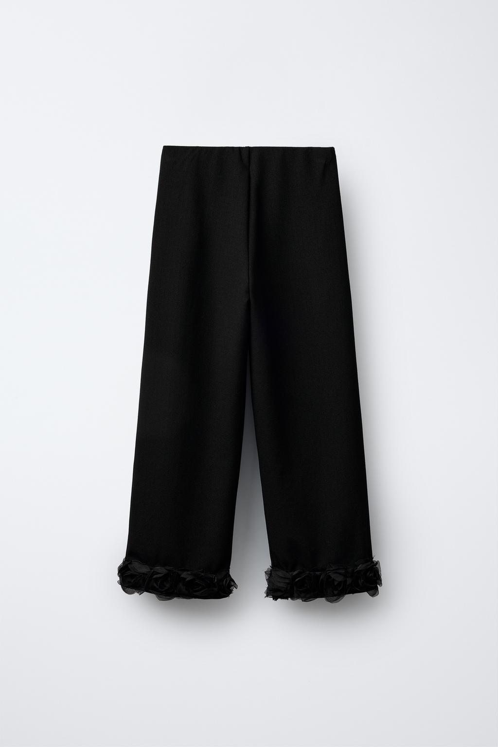 БРЮКИ-КЮЛОТЫ ИЗ ПОЛУПРОЗРАЧНОЙ ТКАНИ С ЦВЕТОЧНЫМ ПРИНТОМ