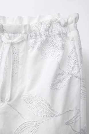 Блестящие вышитые брюки- Заказать в России