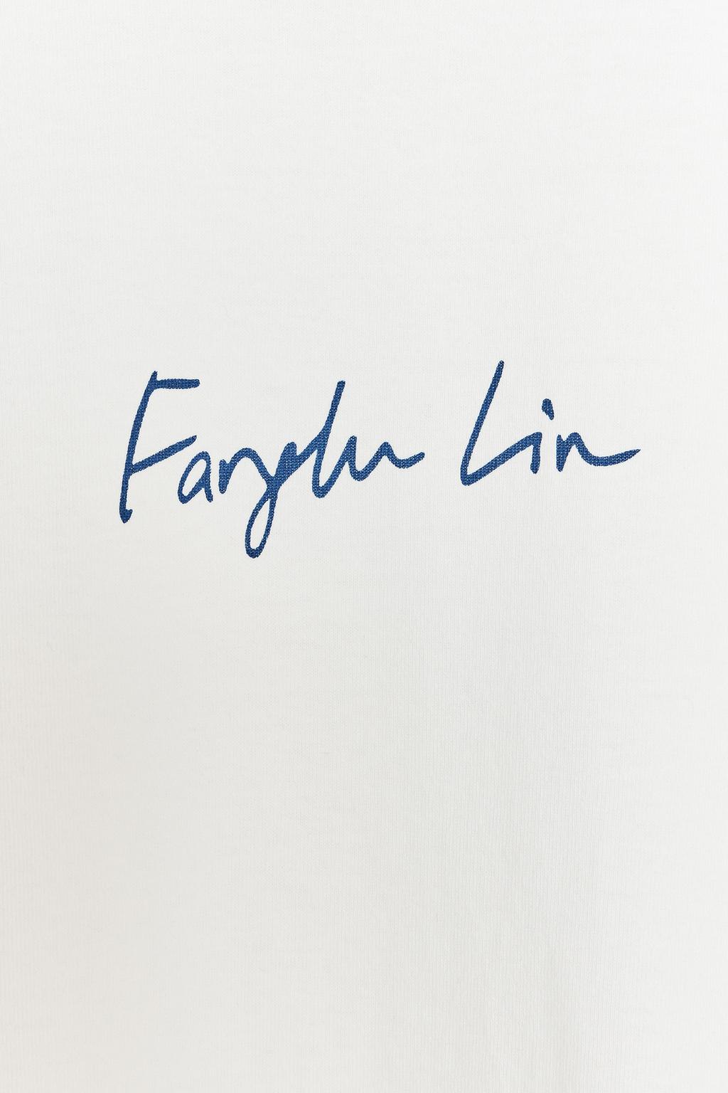 ОДНОТОННАЯ ФУТБОЛКА С НАДПИСЬЮ X FANGLU LIN
