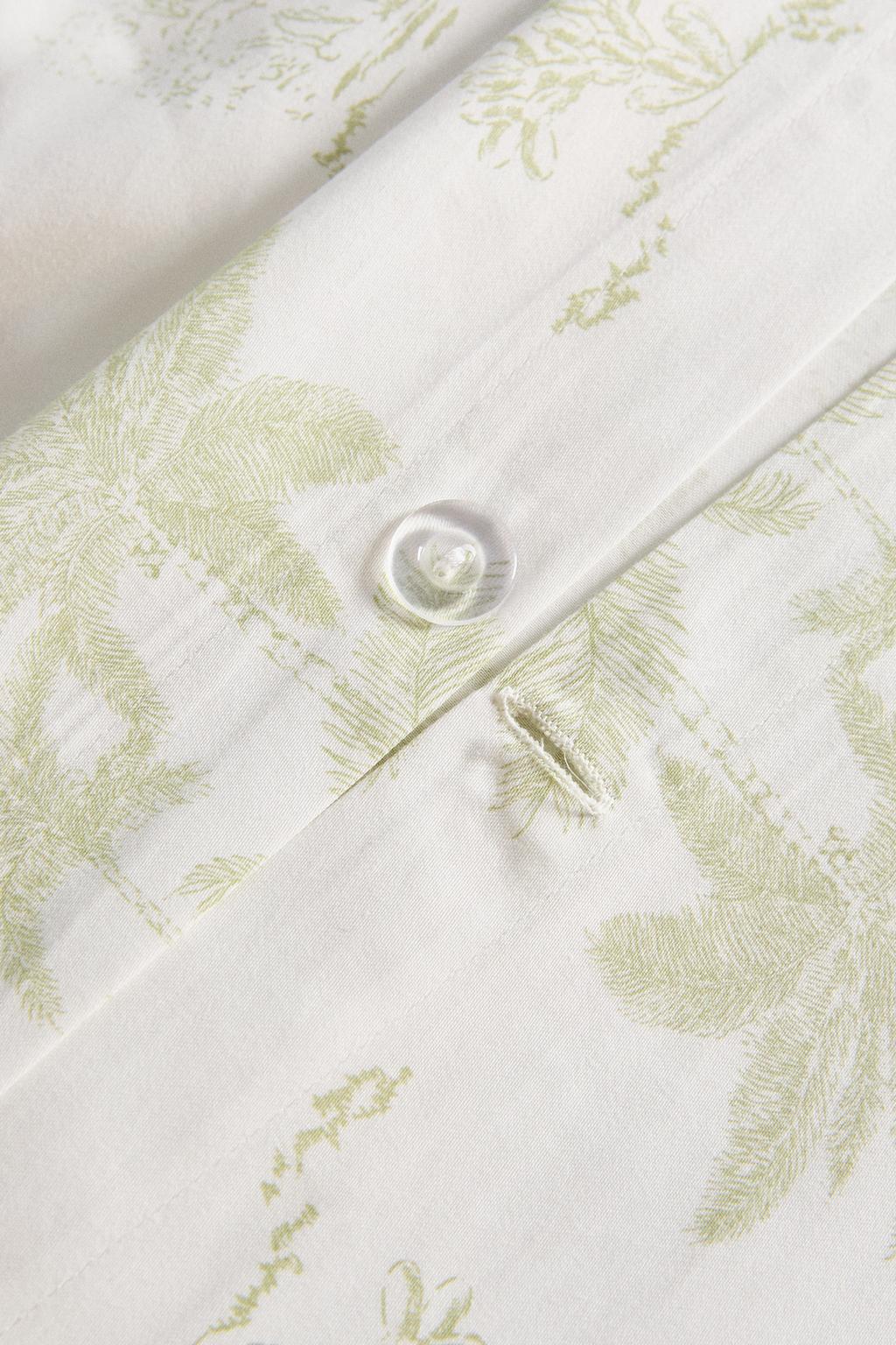 Покрывало из сатина toile de jouy palm tree