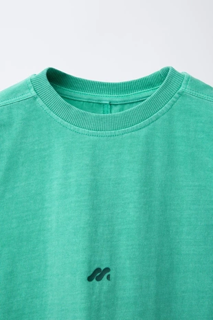 Футболка с логотипом, окрашенная в готовом виде- Заказать в России