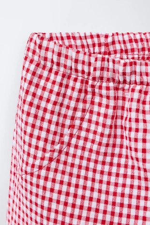 Брюки BAGGY в клетку виши - Заказать в России