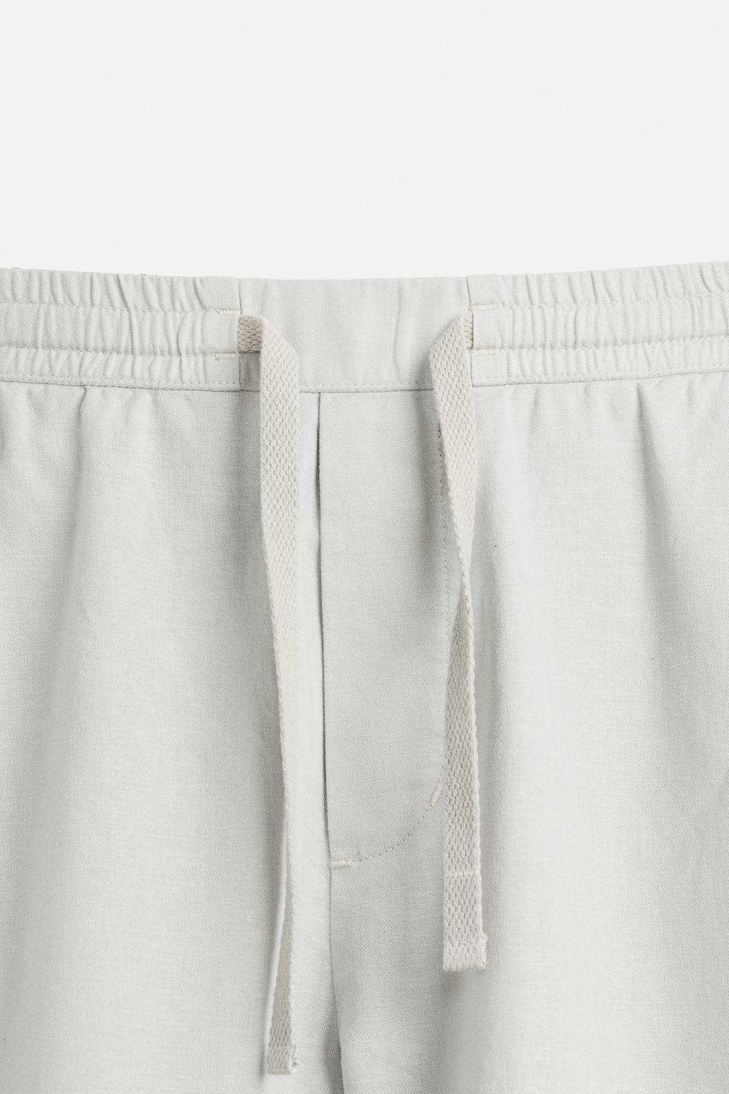 БРЮКИ RELAXED FIT ИЗ ХЛОПКА И ЛЬНА