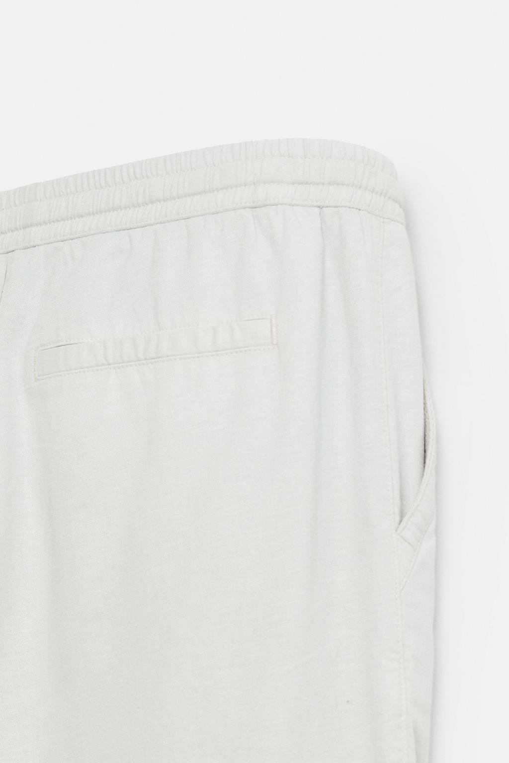 БРЮКИ RELAXED FIT ИЗ ХЛОПКА И ЛЬНА