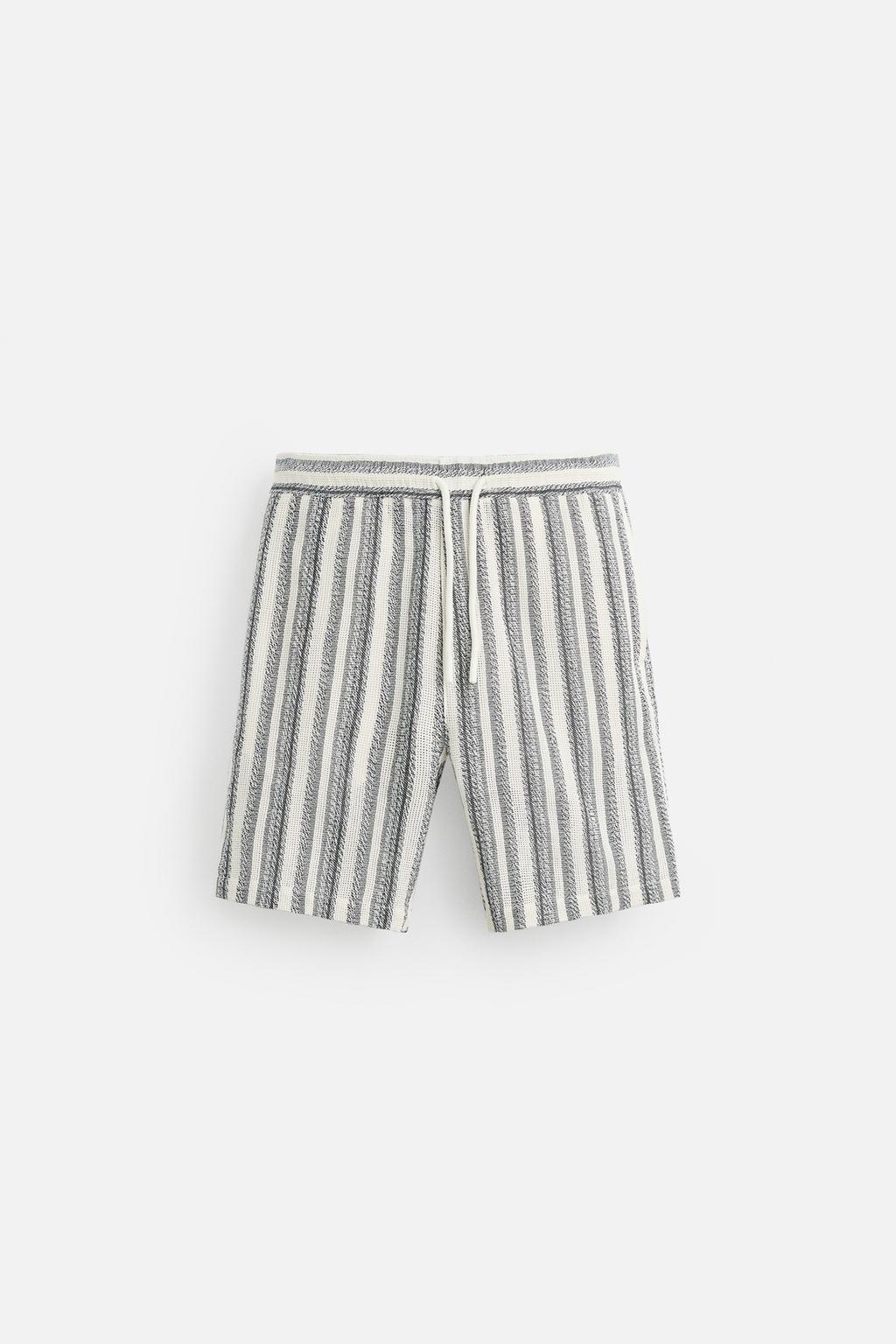 ШОРТЫ REGULAR FIT ИЗ РЕЛЬЕФНОЙ ТКАНИ