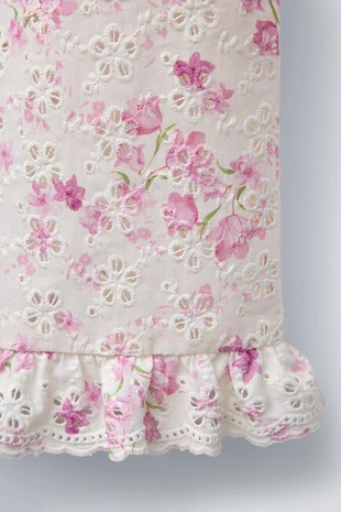 Брюки шиффли с цветочным принтом- Заказать в России