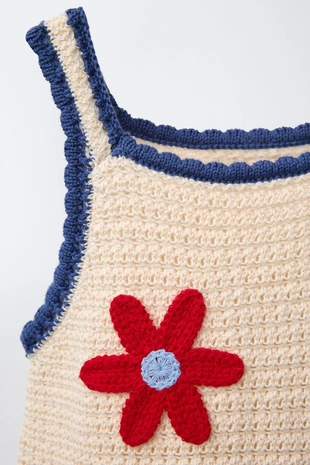 Трикотажное платье с цветами- Заказать в России