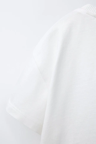 Футболка с сердечками из поплина