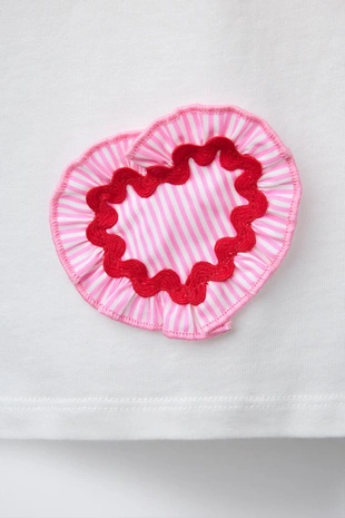 Футболка с сердечками из поплина