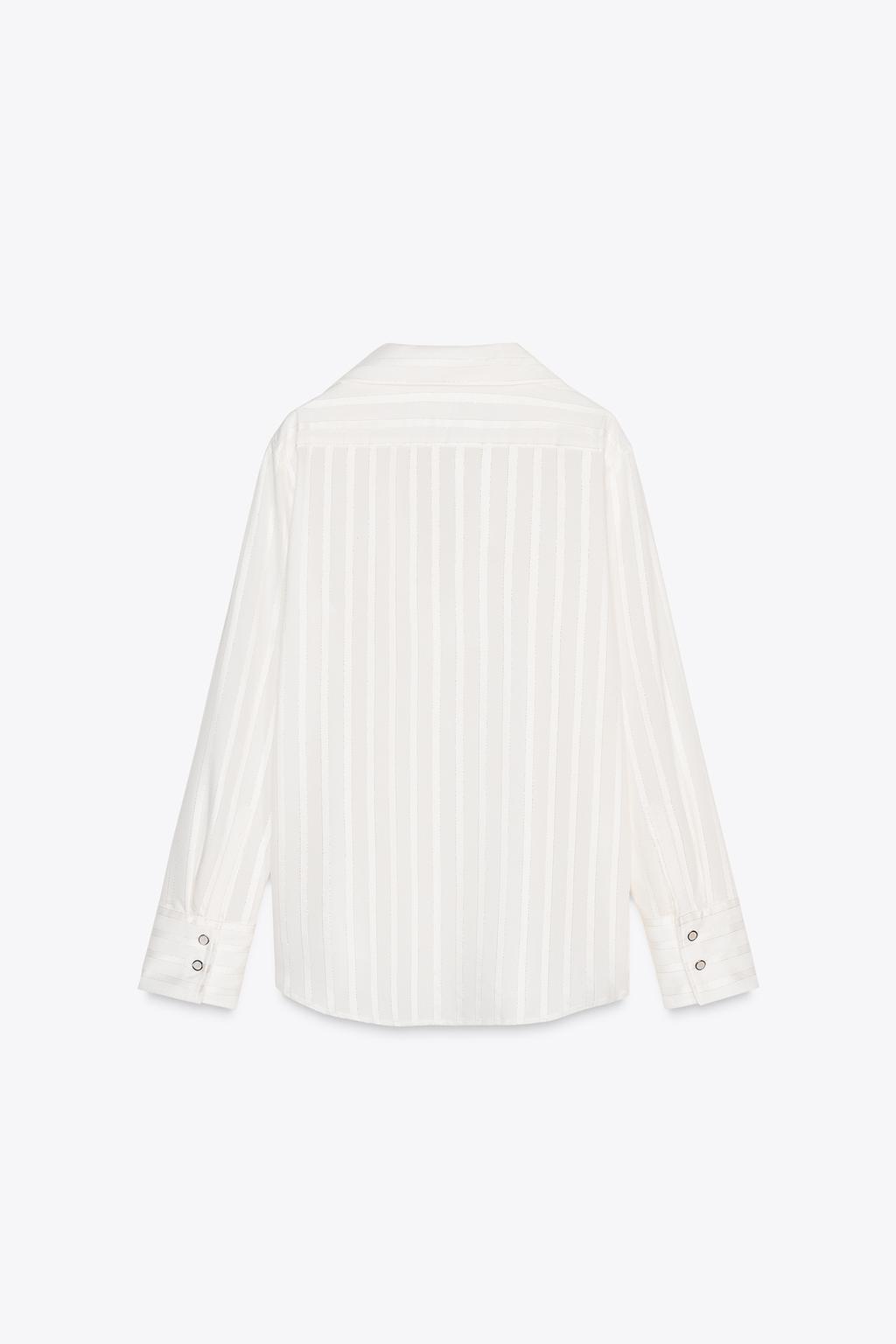 РУБАШКА ИЗ ТКАНИ С БЛЕСТЯЩЕЙ НИТЬЮ — ZW COLLECTION