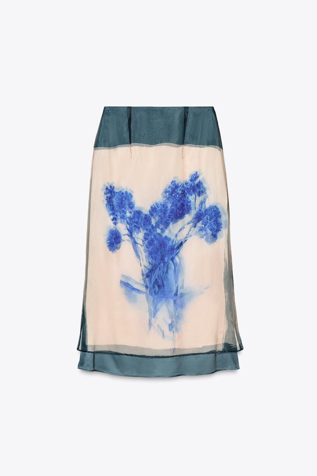 ЮБКА МИДИ С ПРИНТОМ — ZW COLLECTION