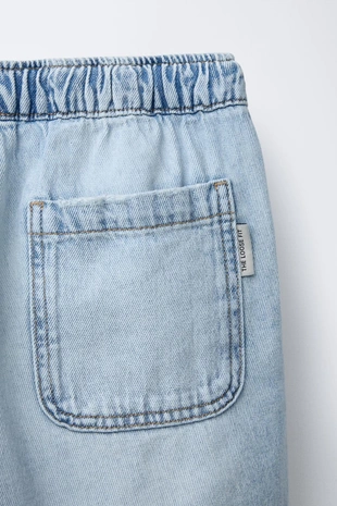 Джинсовые шорты-бермуды свободного кроя